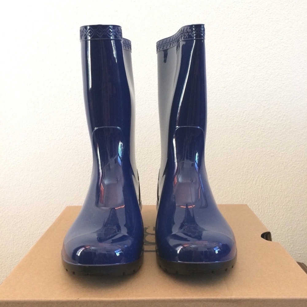 UGG Girl's Raana Rubber Rain Boots Blue Jay Sz 1 - Picture 5 of 7
